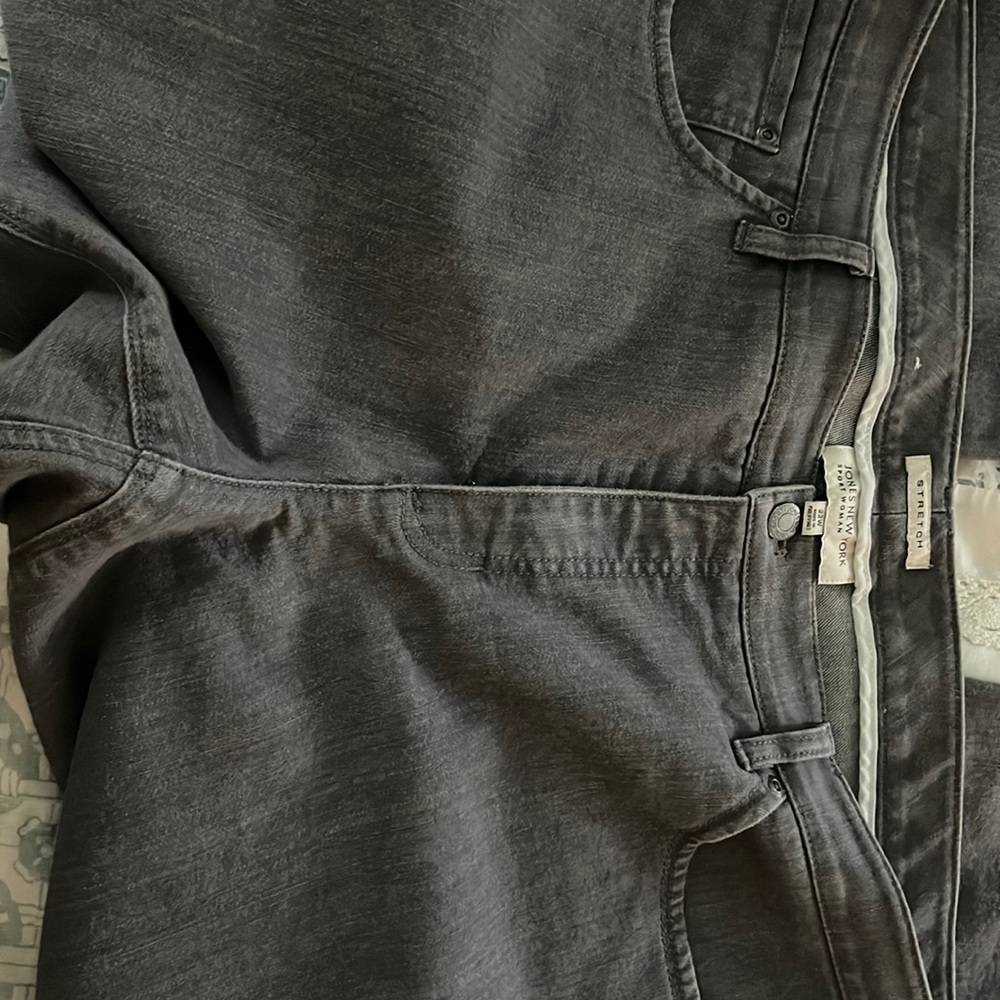 Jones New York gray stretch boot leg jeans plus size 22w